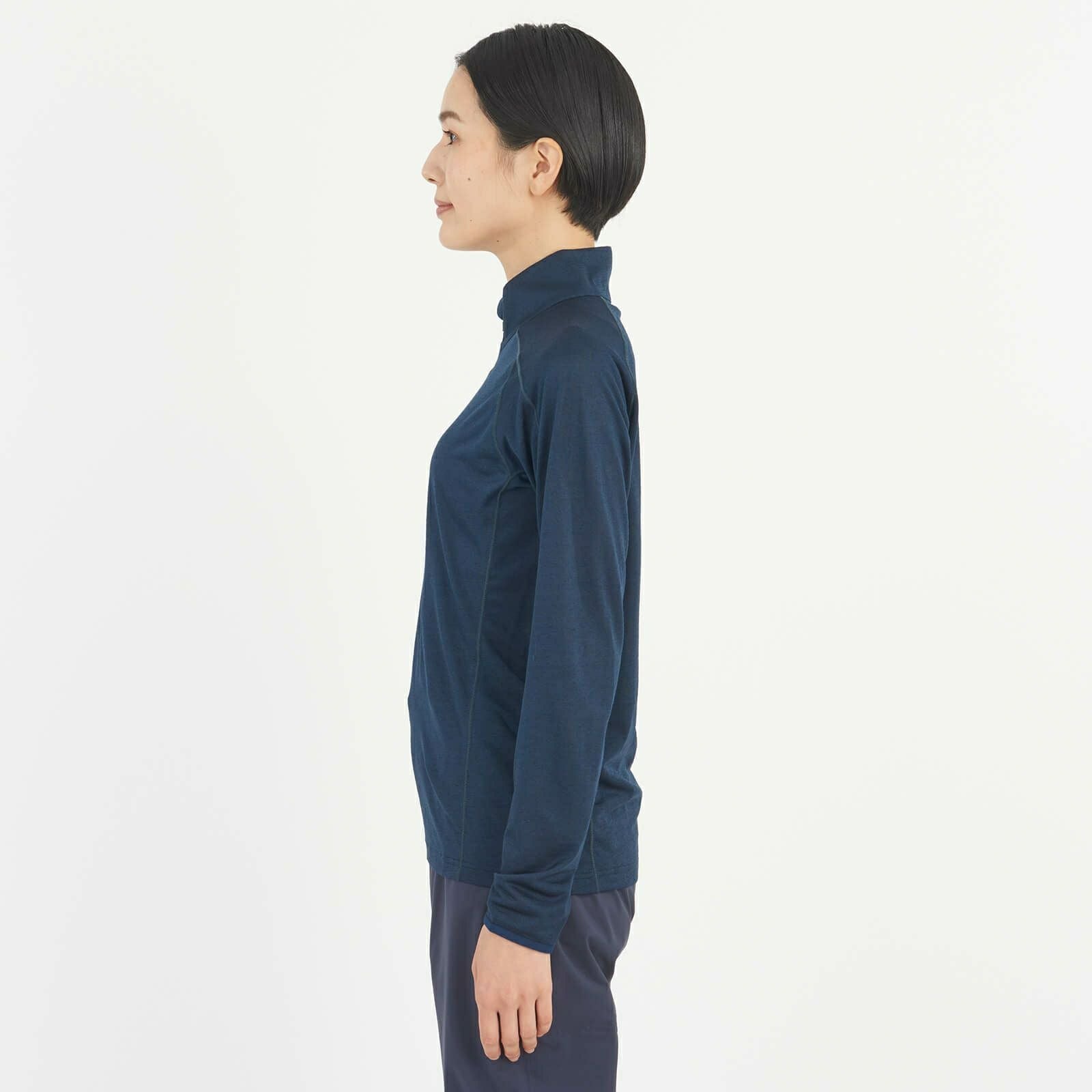 ウビック ウール ジップ ロングスリーブ