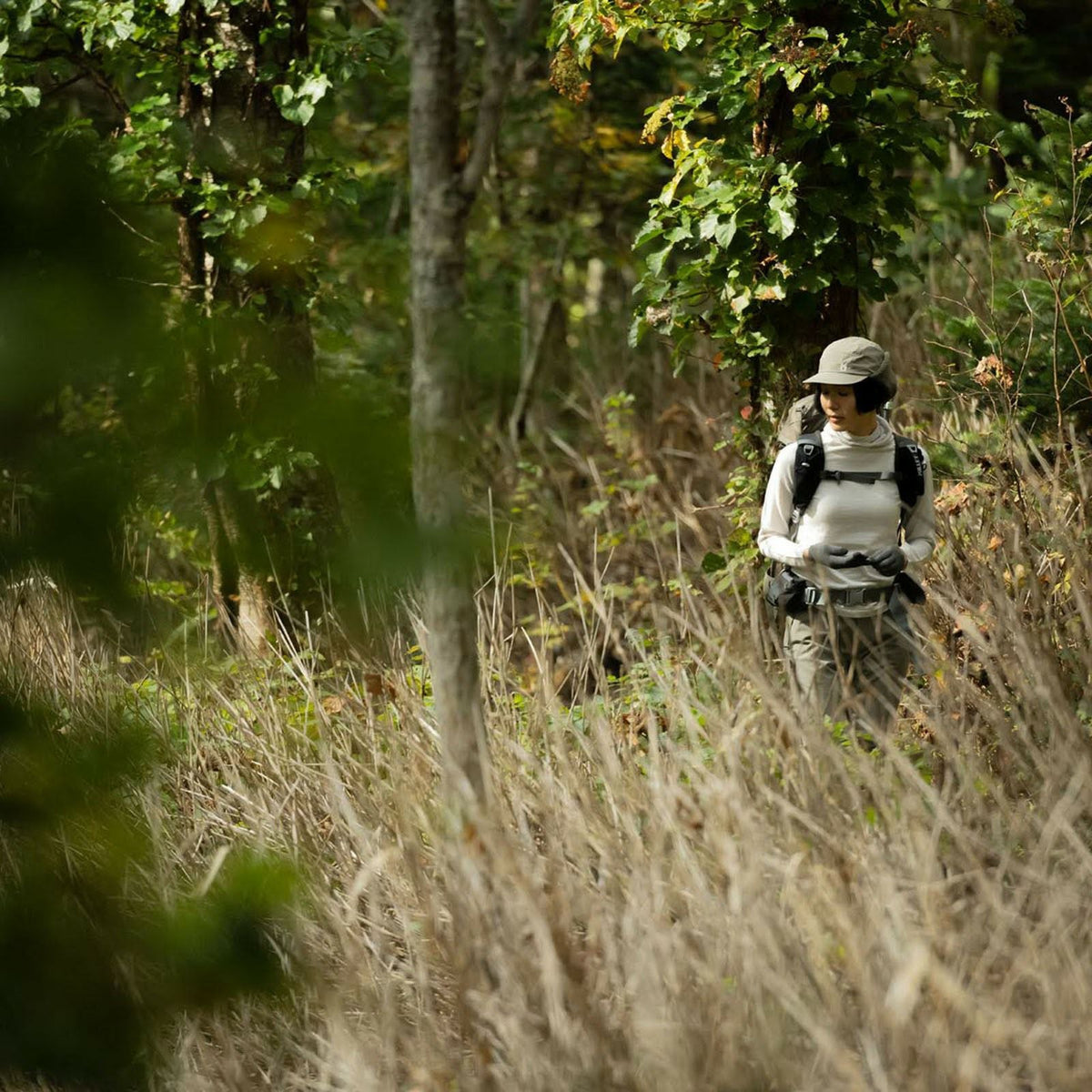 ワッフル ウール フーディ