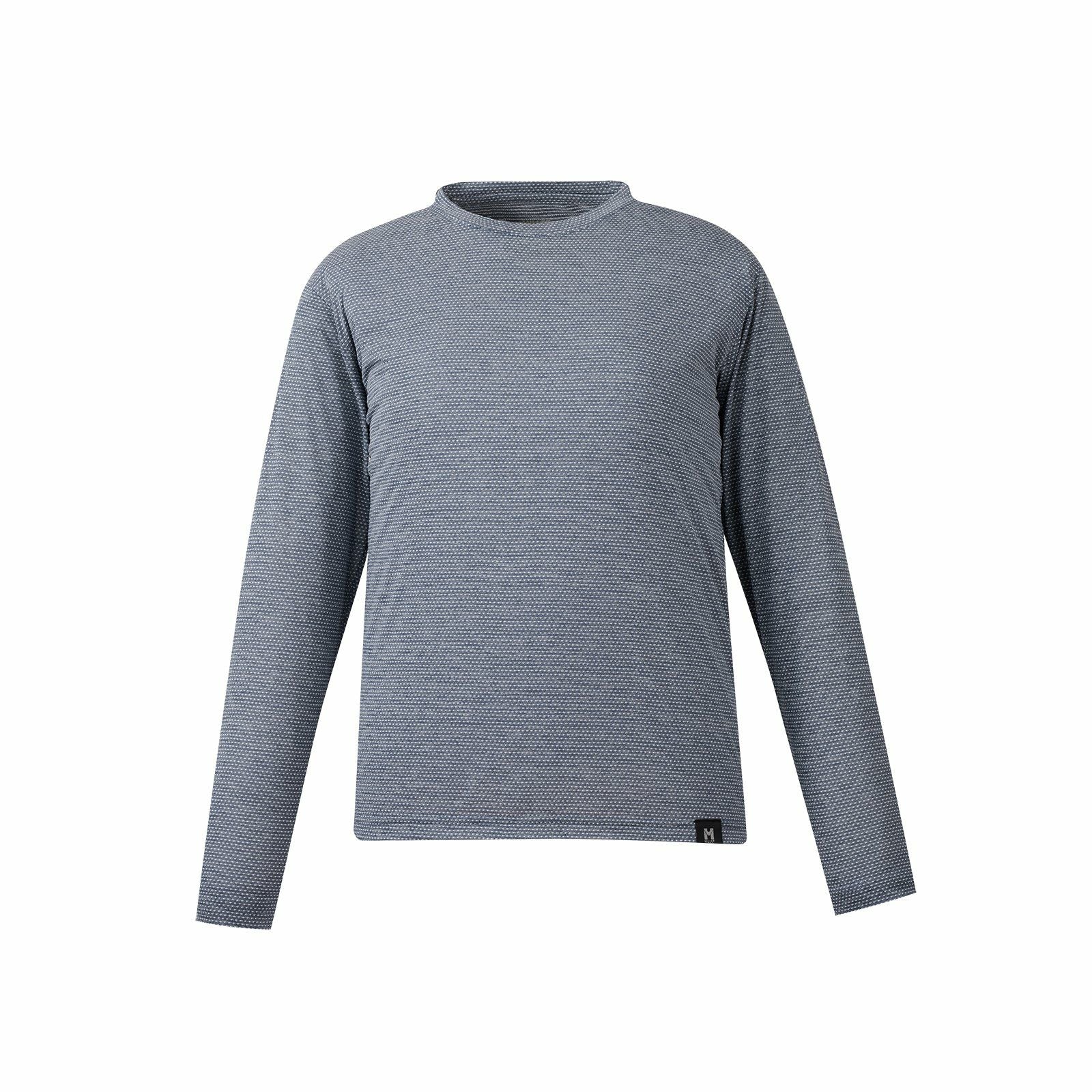 Heather Mesh Crew Long Sleeve