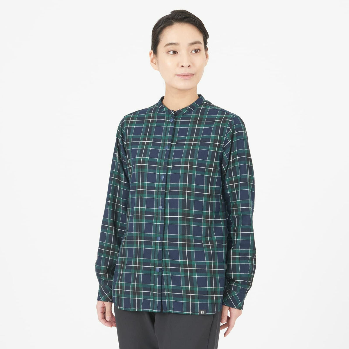 Thermo Check Stand Collar Long Sleeve Shirt