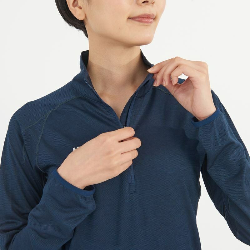 ウビック ウール ジップ ロングスリーブ