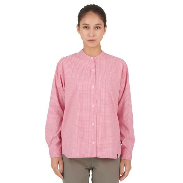 Insect Barrier Check Stand Collar Long Sleeve Shirt