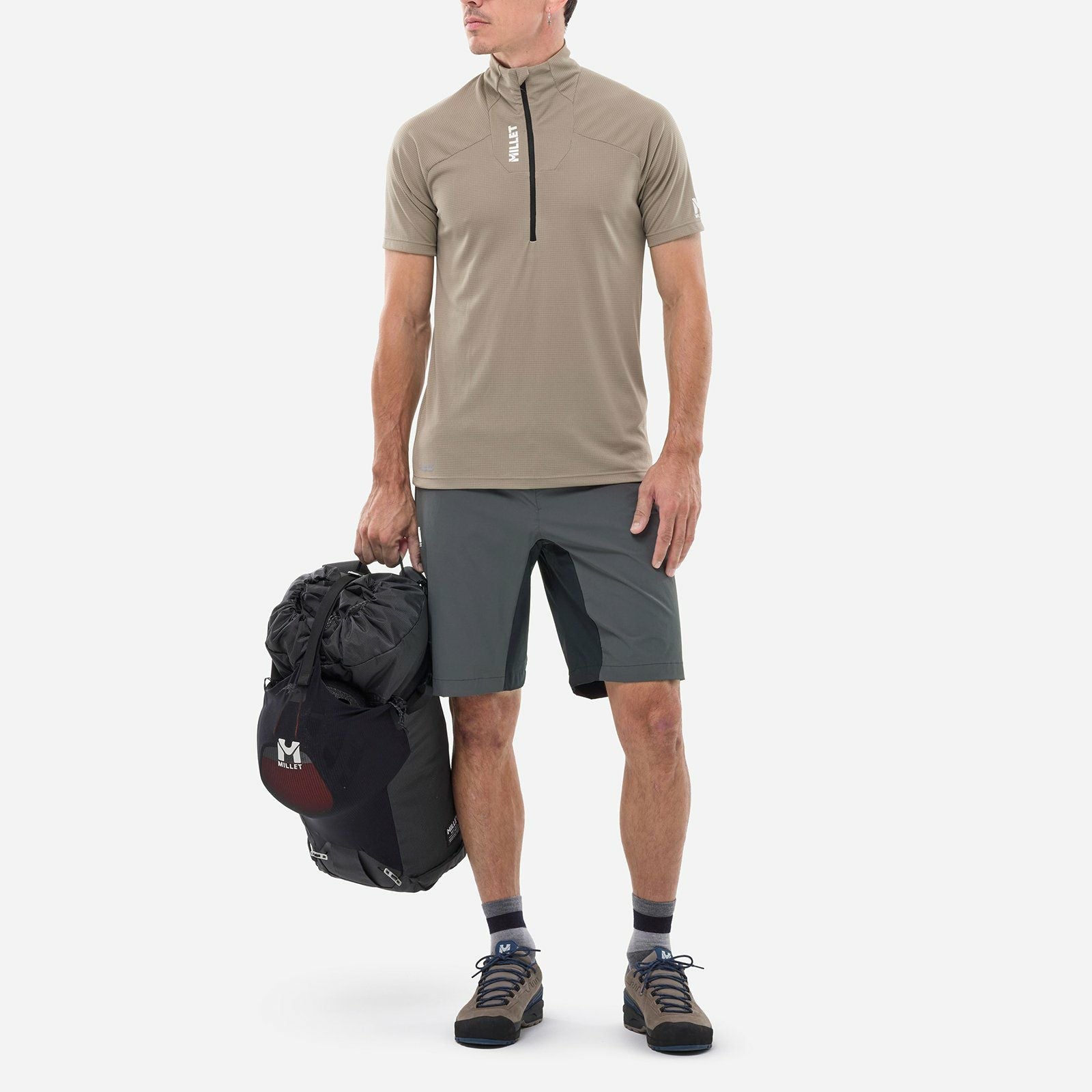 カメット ジップ ショートスリーブTシャツ