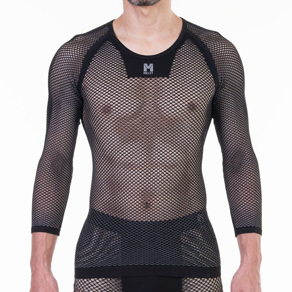 DRYNAMIC MESH 3/4 SLEEVE CREW