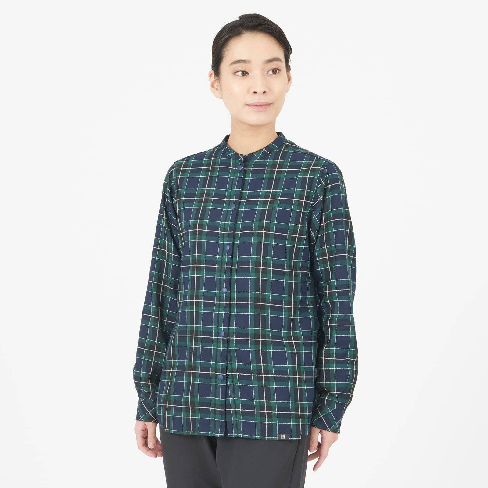 Thermo Check Stand Collar Long Sleeve Shirt