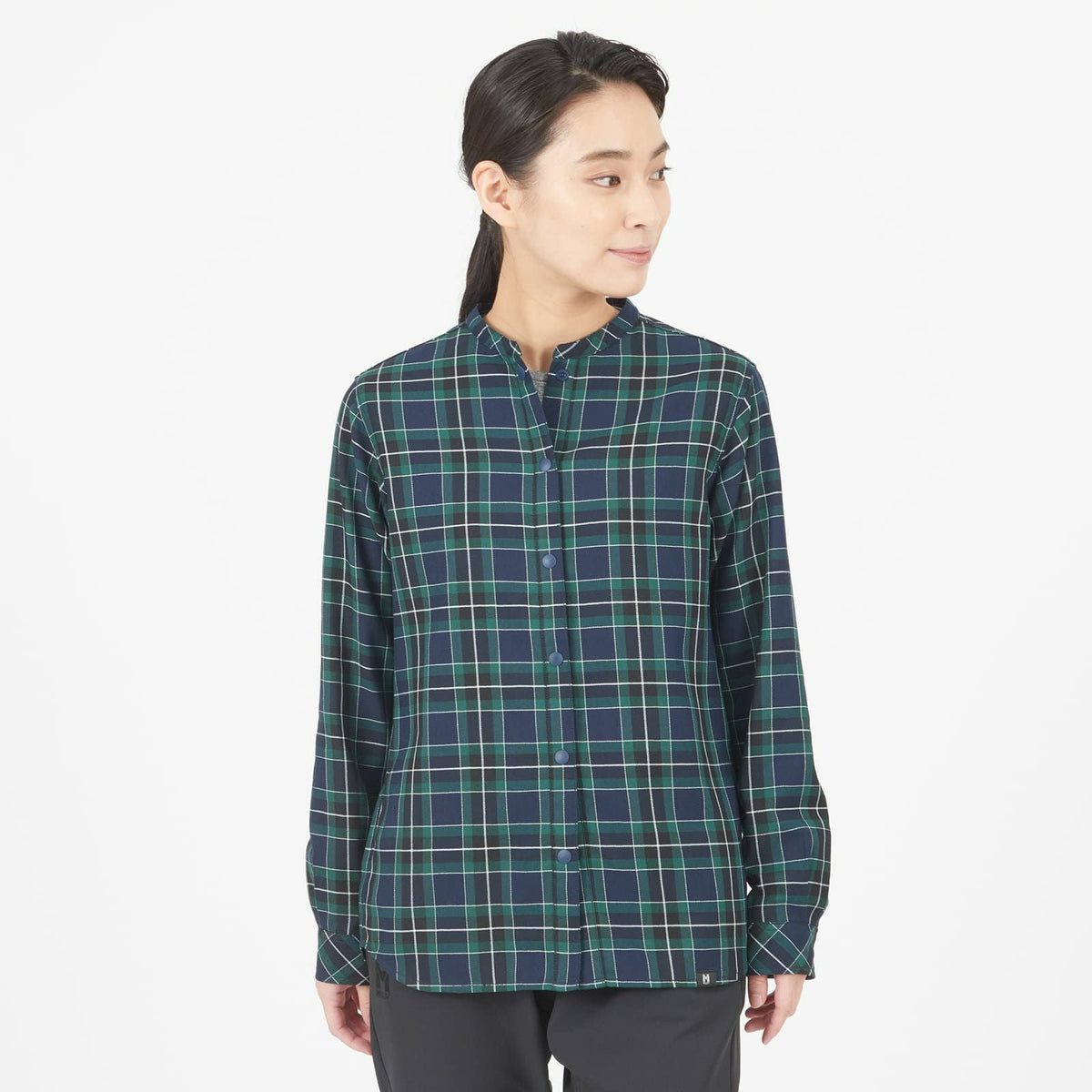 Thermo Check Stand Collar Long Sleeve Shirt