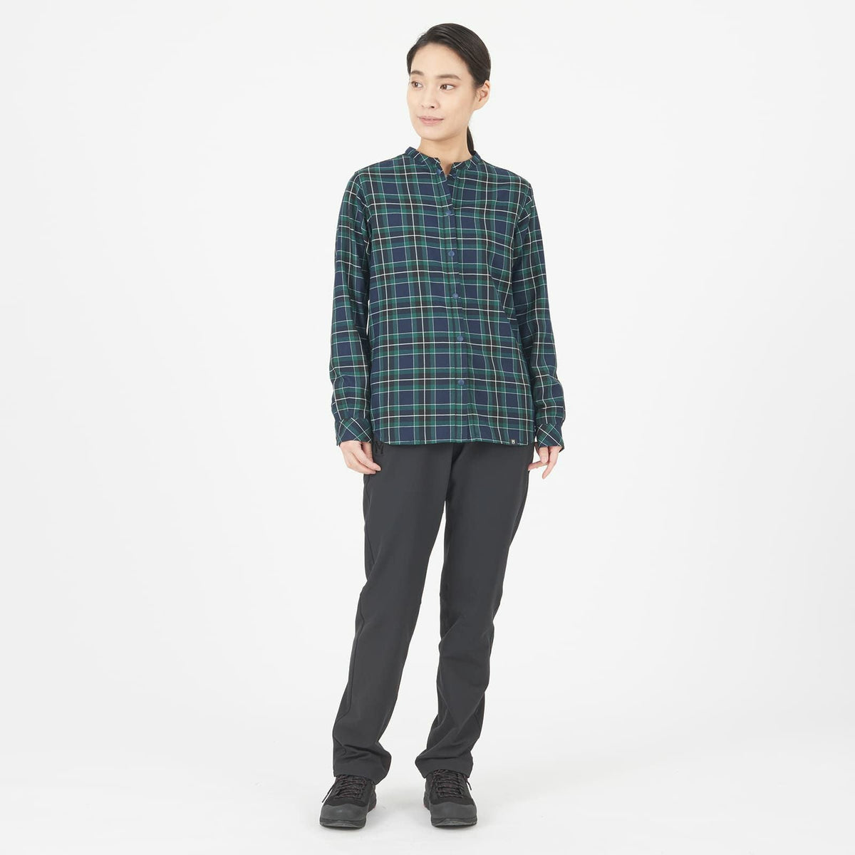 Thermo Check Stand Collar Long Sleeve Shirt