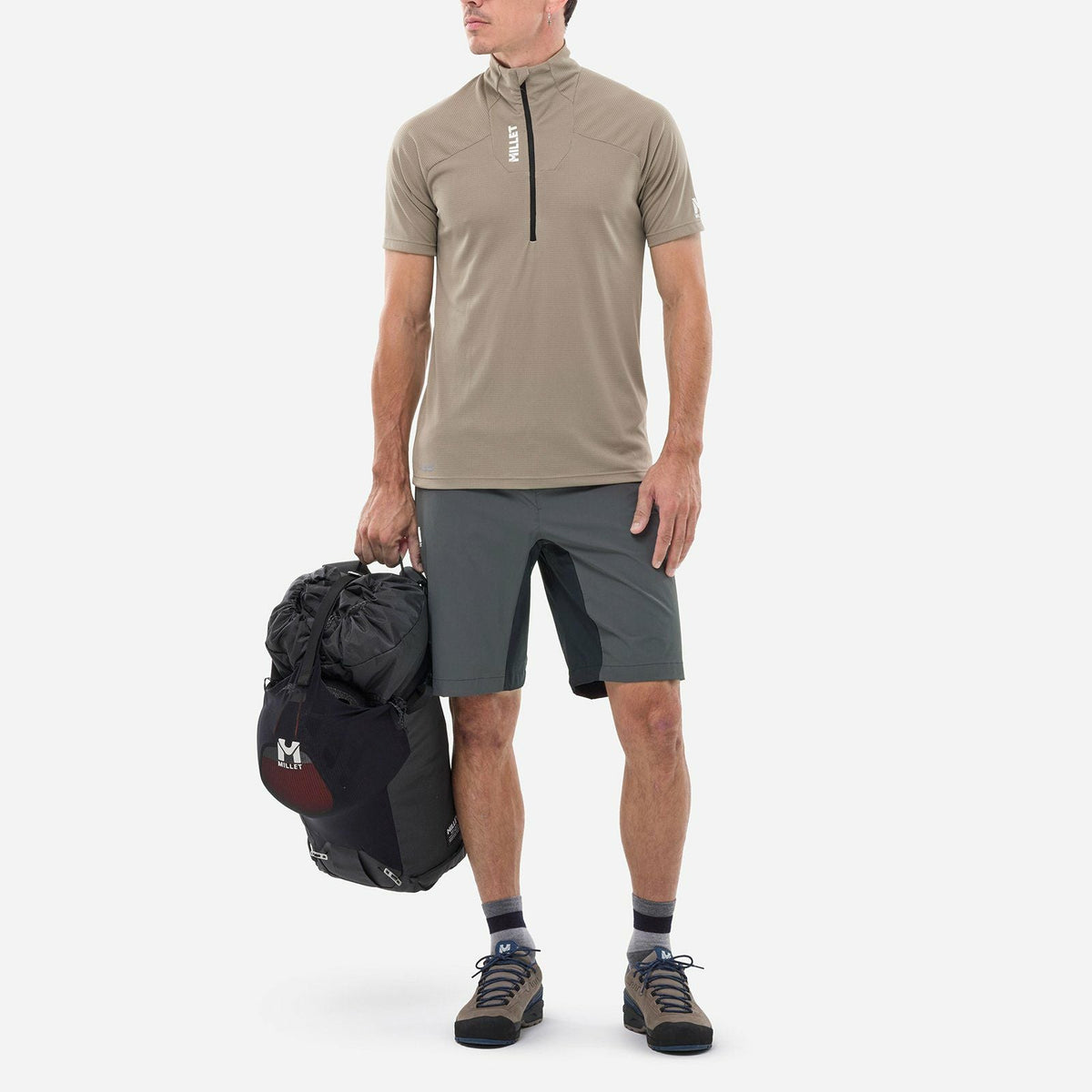 カメット ジップ ショートスリーブTシャツ